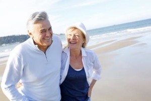 Couple Walking on Beach