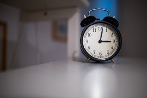 clock on table