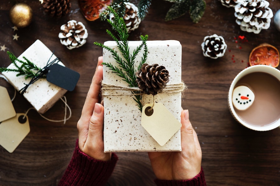 Person holding a gift