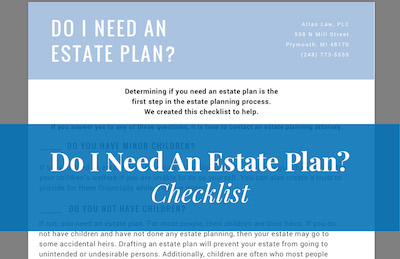 Downloadable checklist for estate planning