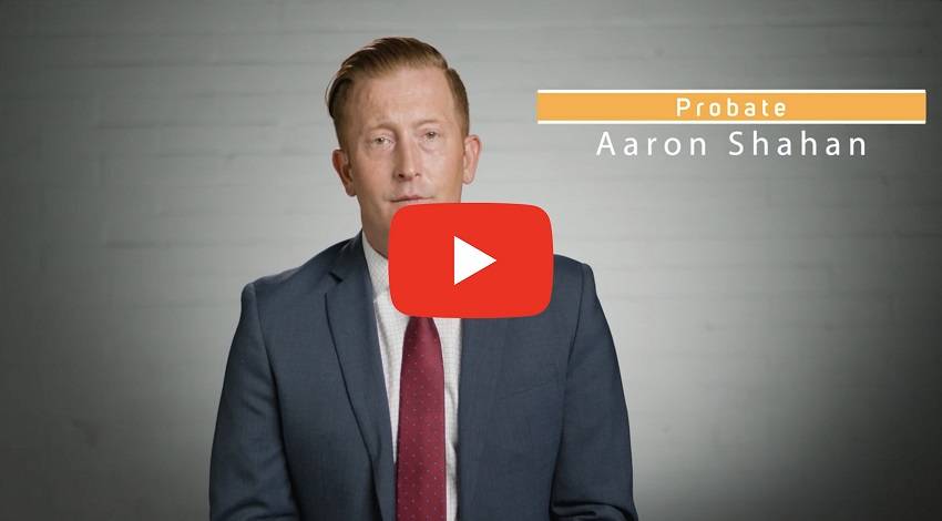 Link to youtube video for probate attorney, Aaron R. Shahan